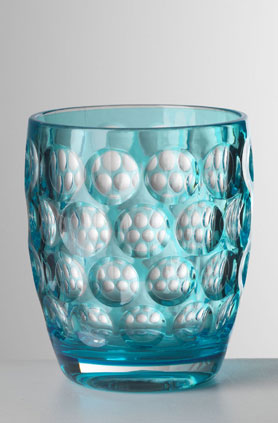 Glas "Lente" aus Acryl, Türkis